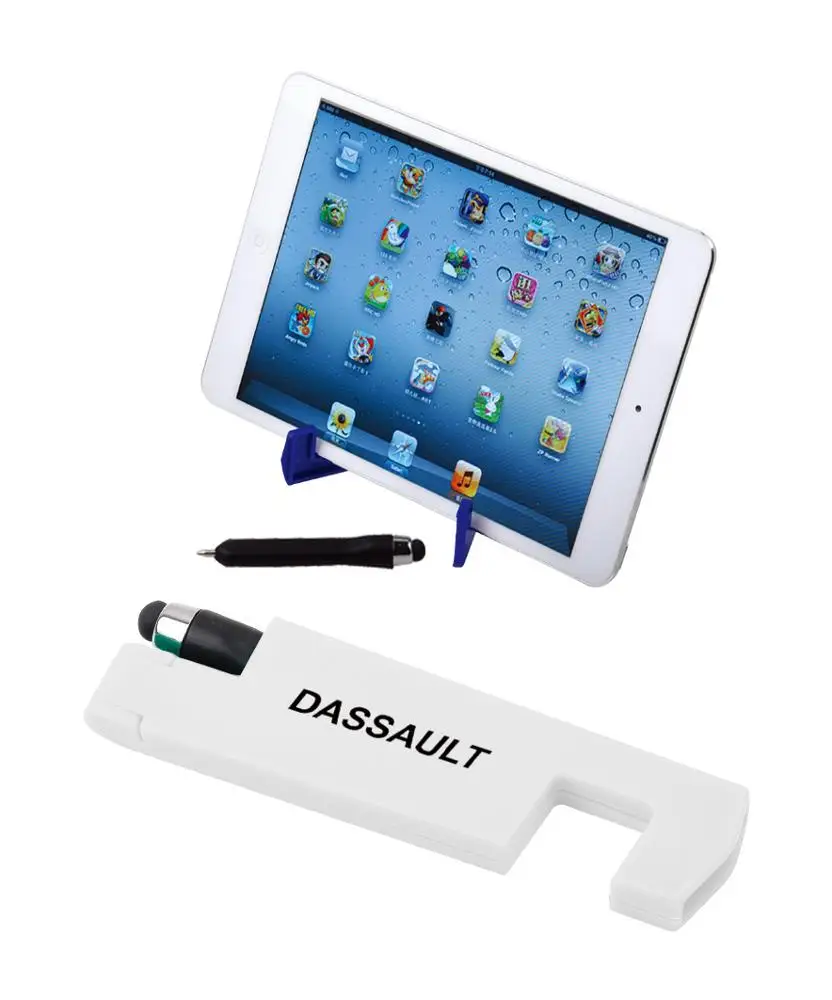 desktop mobile cell phone holder desktop hand ring logo printed with stylus pen YC837