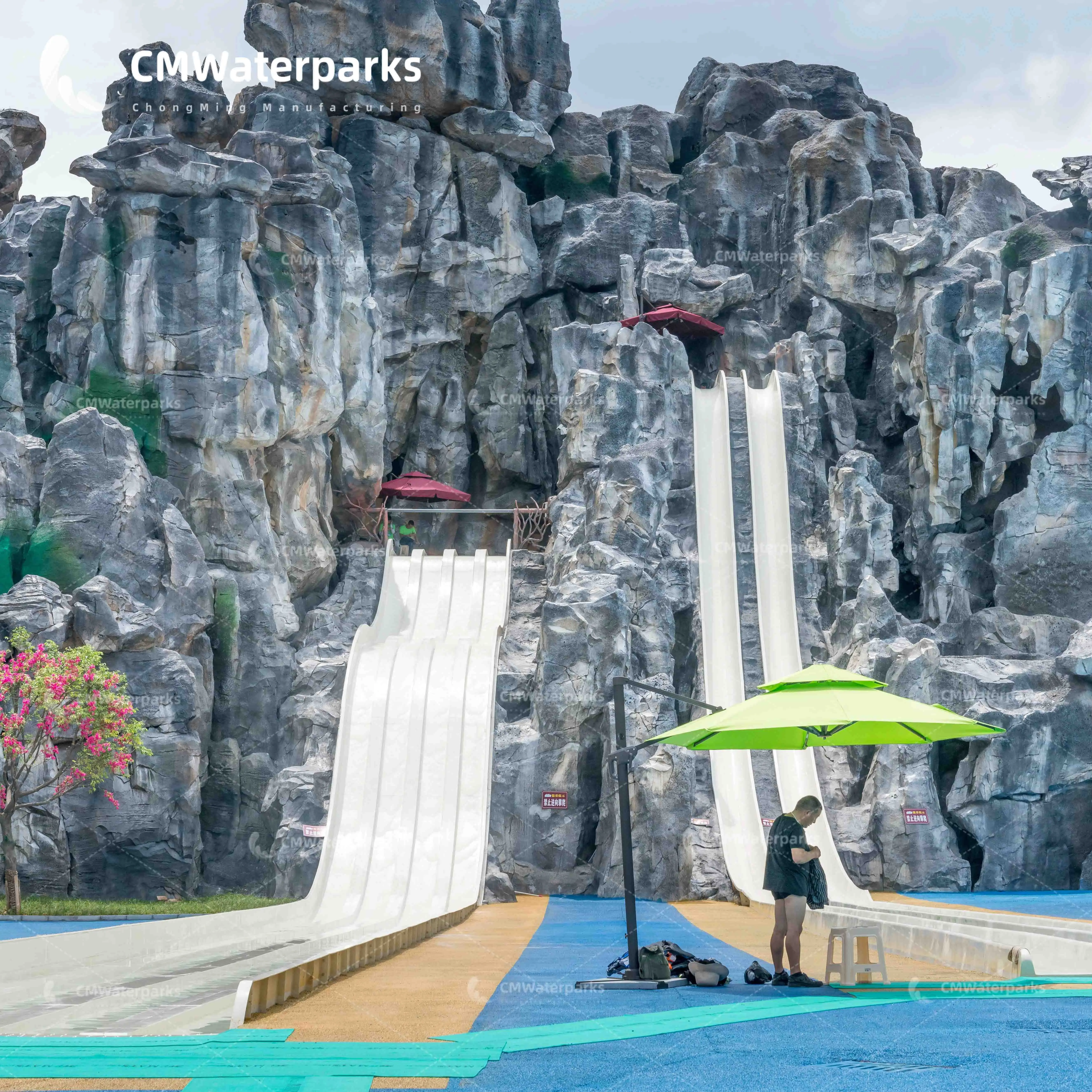 Large Commercial Water Slide Speed Slide For Theme Park Attraction