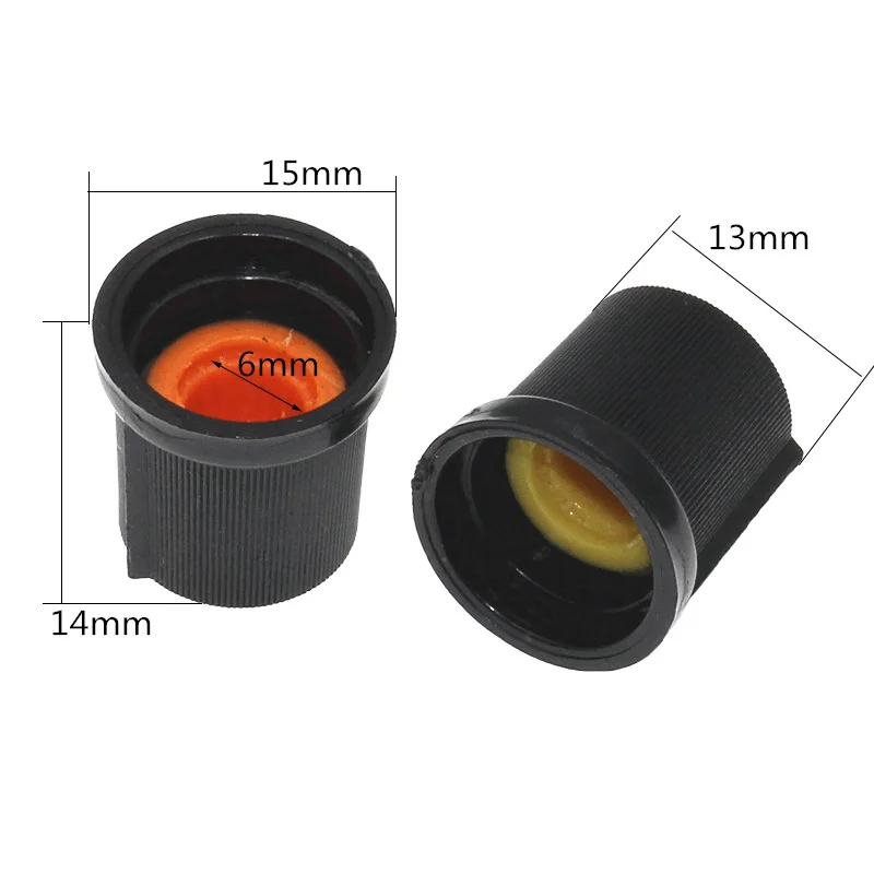 WH148 AG3 Potentiometer knob Cap Plastic for Diameter 6mm Plum Handle Yellow Orange Blue White
