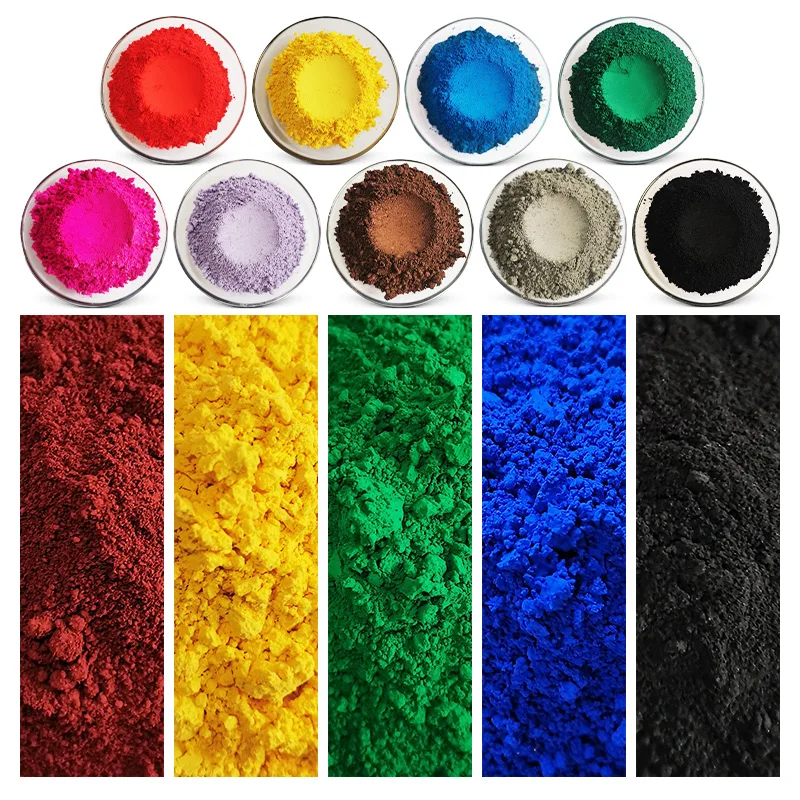 Multiple Colors Iron Oxide Red/Orange/Yellow/Purple/Green/ Blue Inorganic Pigments CAS 1332-37-2 Fe2O3