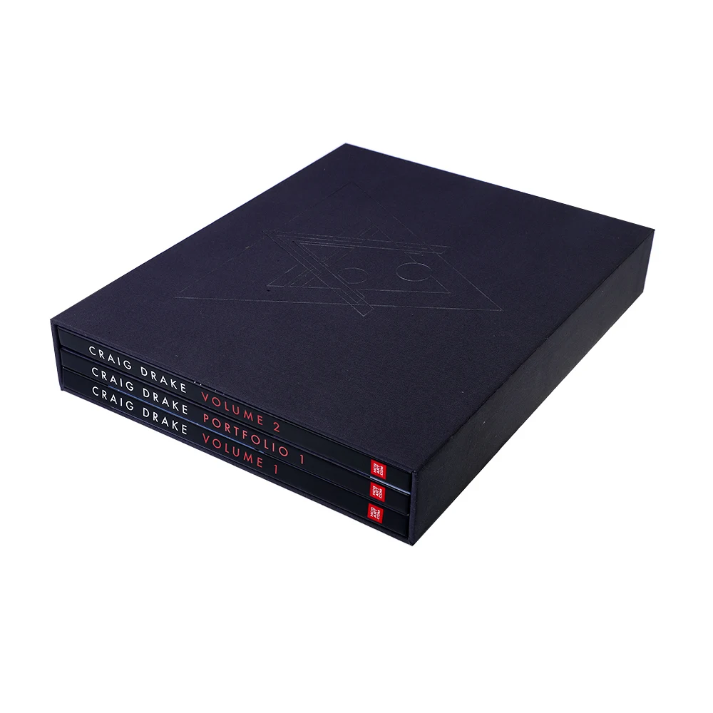 Custom high quality custom printing hardcover book with slipcase