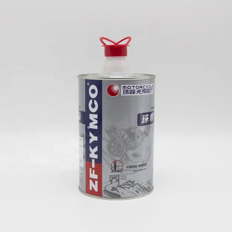 800ml 1l Empty round metal drum for engine oil/metal lubricating oil tin can for sale