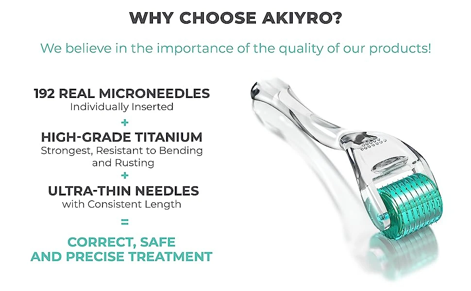 Derma roller 540 needles for beard derma roller hyaluronic acid body roller with logo