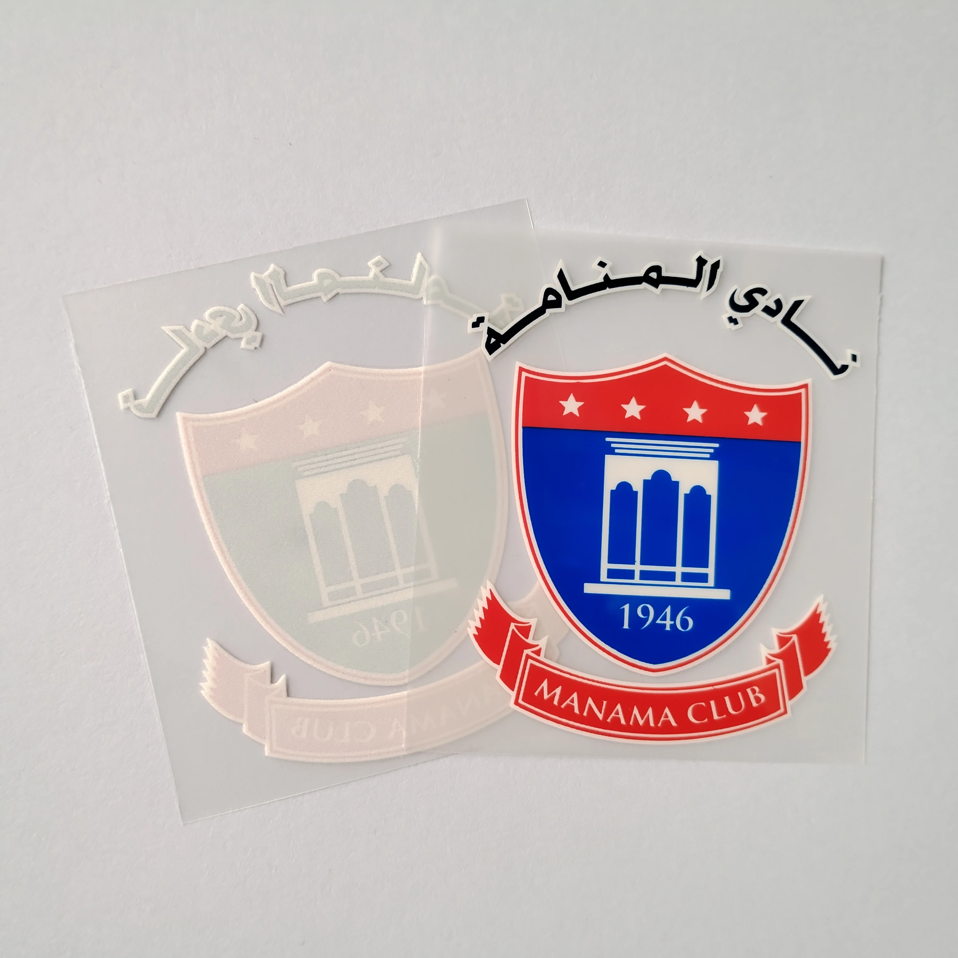 BL022-Tatami  Silicone Labels Wholesale Custom Soccer Team Club Logo Heat Transfer Printing Patches for Raised Rubber Label