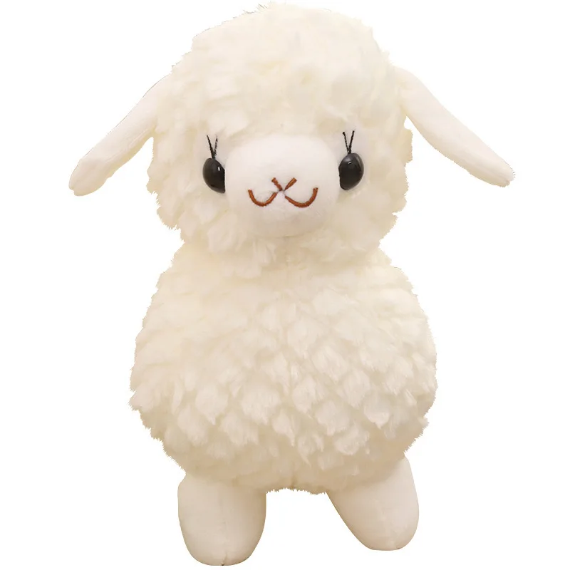 Kawaii белая пушистая овечья мягкая игрушка из мягкой хлопчатобумажной ткани милые очень мягкие животные подарок для девочек плюшевая