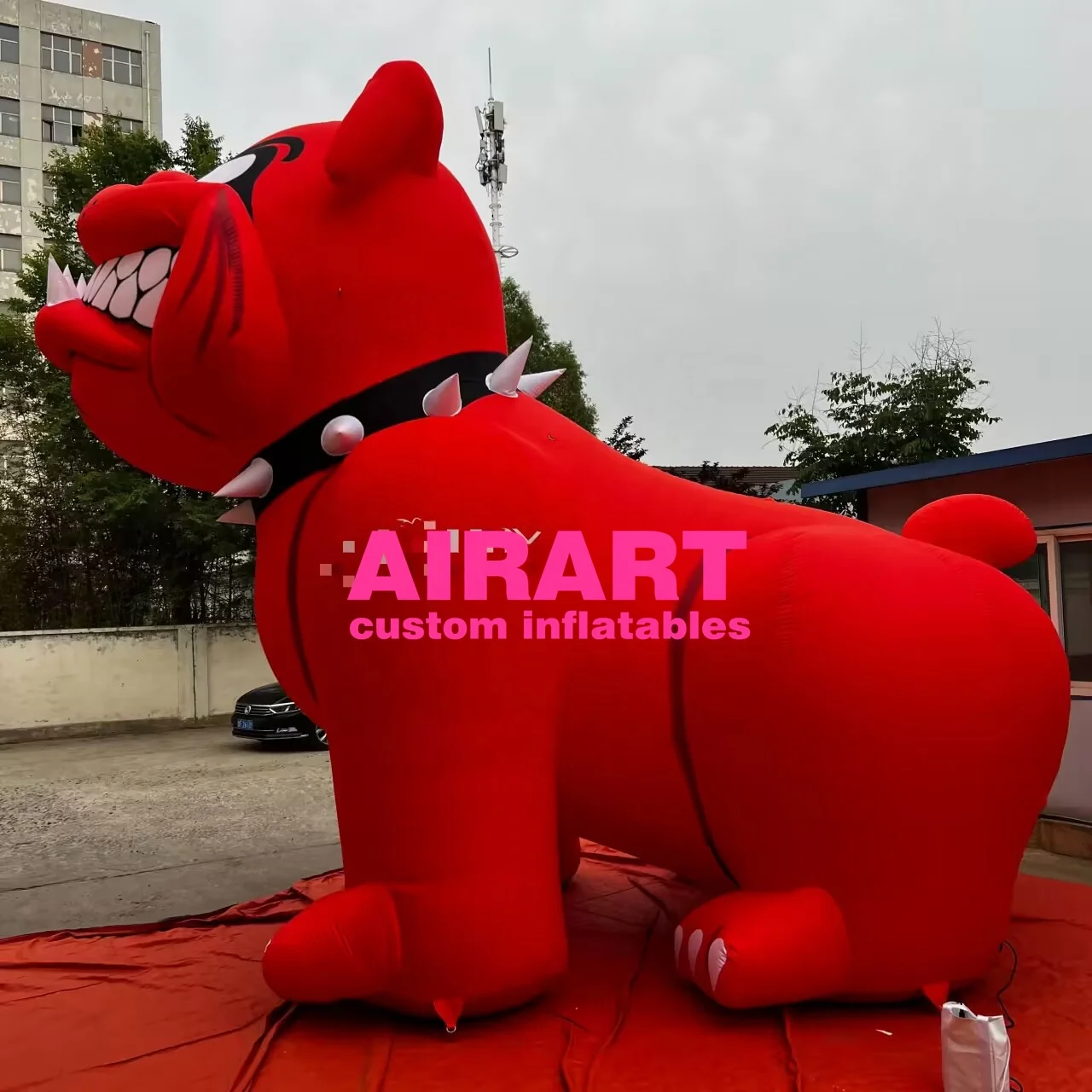 2023 Hot sale activity advertising inflatable red bulldog ,decoration inflatable dog animal balloon
