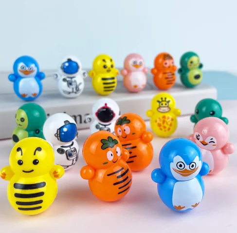 Fancy Factory Promotional Mini Self-Righting Roly-Poly Baby Doll Tumbler Classic Desktop Toy Capsule Fidget Game for Kids