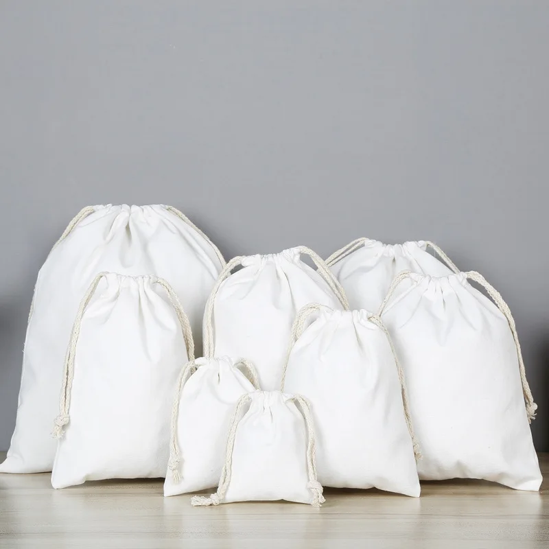 Custom Luxury Business Personalised Organic Cotton Drawstring Packing/Shoe Dust Bag