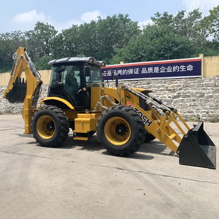 TOSH Hot Selling Loader Backhoe 4x4 EPA Diesel Retroexcavadora Mini Towable Backhoe Loader