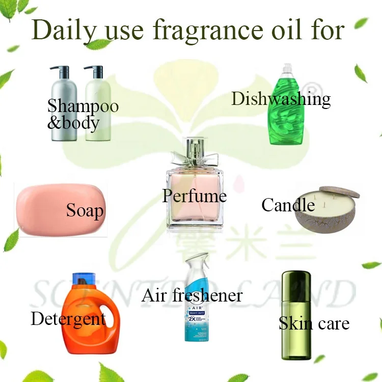 Wholesale pure daily perfume essence green tea essence for washing powder soap washing supplies