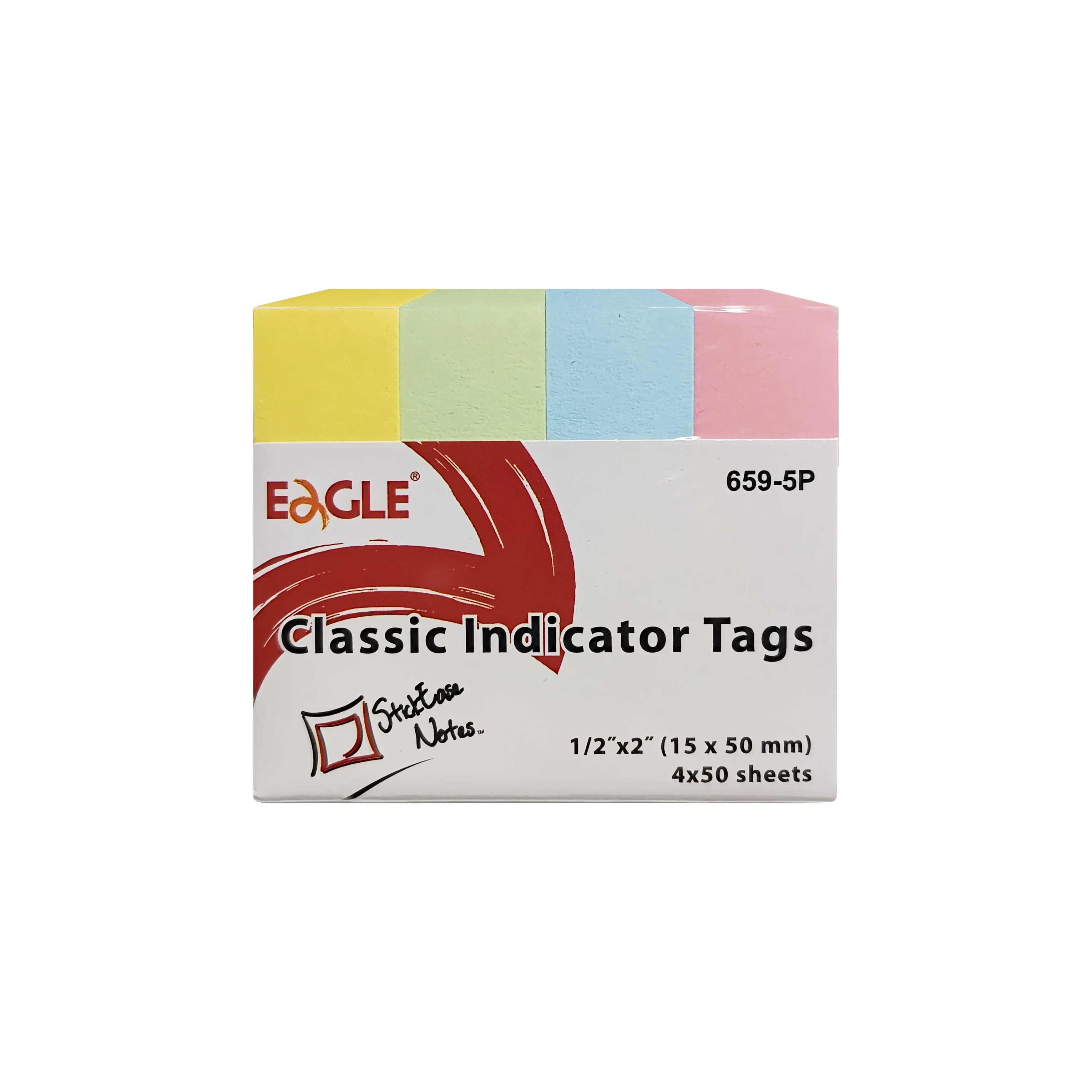 Eagle 1 Pack 4-Color 15x50mm Color Memo Stickers Office 4x40 Sheets Sticky Note Paper in Stock 659-5P
