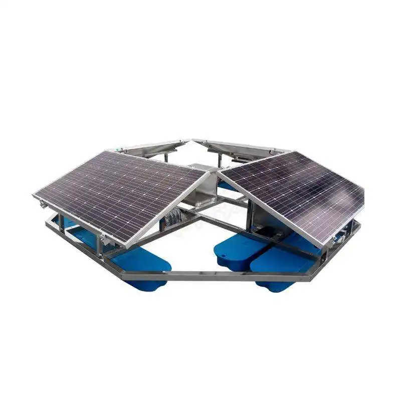 floating solar oxygen aerator water pump system for fish pound