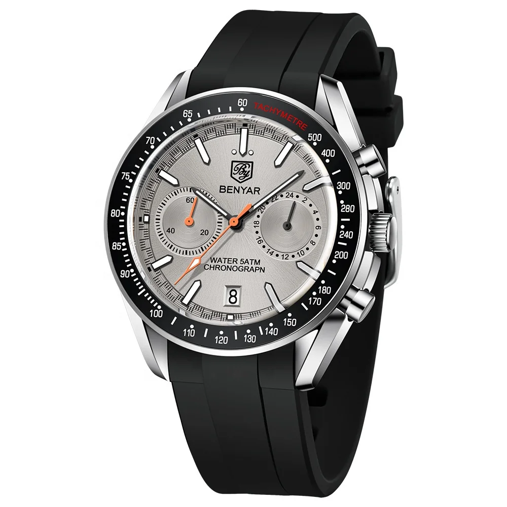 Relojes Hombre Original Benyar Watches 5194 Luxury Men Chronograph Watches Fashion Brand Quartz Watch For Men