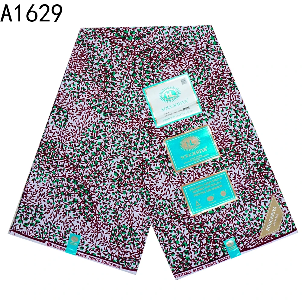 New Hot Sale African Wax Fabric Cotton Material Ankara Block Prints High Quality Sewing Cloth