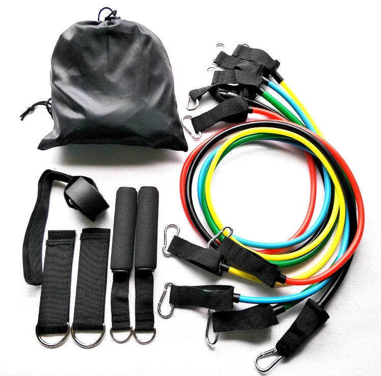 Home Gym Yoga Latex Training Exercise  Fitness Resistance Bands Tubes Set