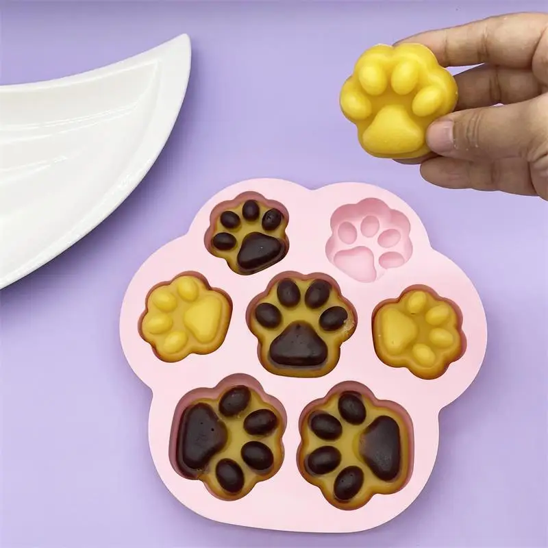 Silicone Mold For Baking Cute Cat Feet Shape Silicone Cake Molds Non-Stick Food Grade Silicone Molds