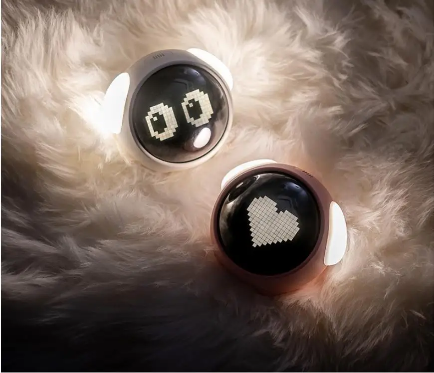 Creative expression pixel alarm clock cartoon student children electronic clock bedside digital new luminous smart clock