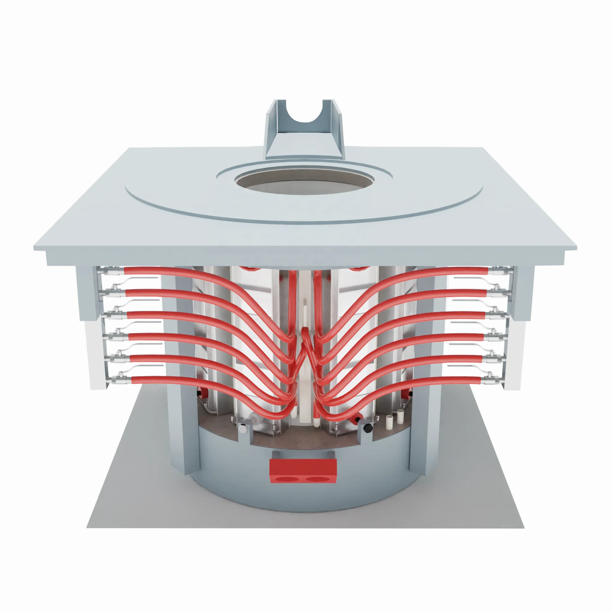 Manufacturer online factory online 2.5T steel medium frequency induction melting furnace 1600KW electric cabinet complete set