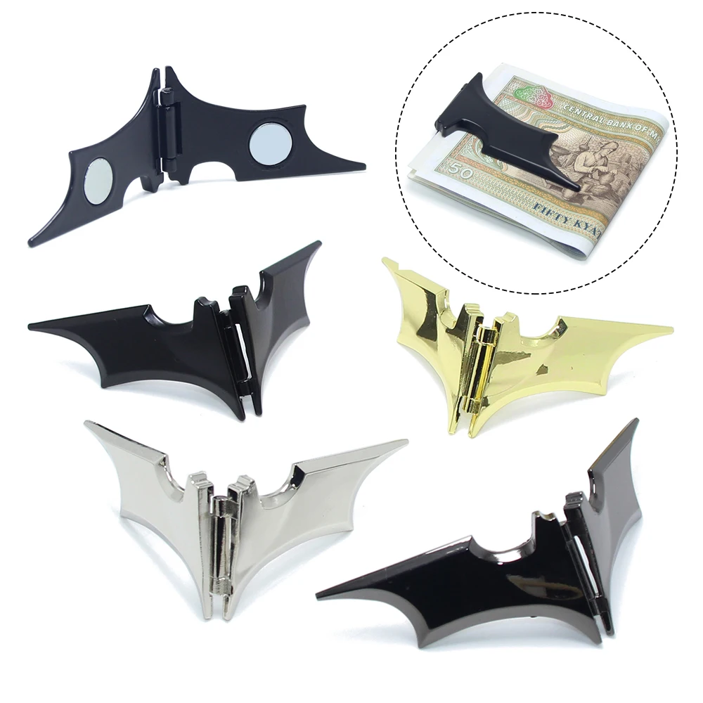 Bat Shape Bank Card Dollar Cash Money Clip Wing Magnet Wallet Holder Pocket Zinc Alloy Wholesale Custom Metal Cool Money Clip