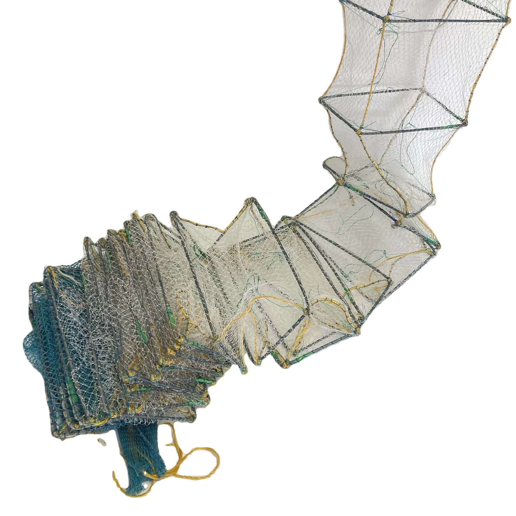 long train foldable fishing trap use in deep sea agriculture cage