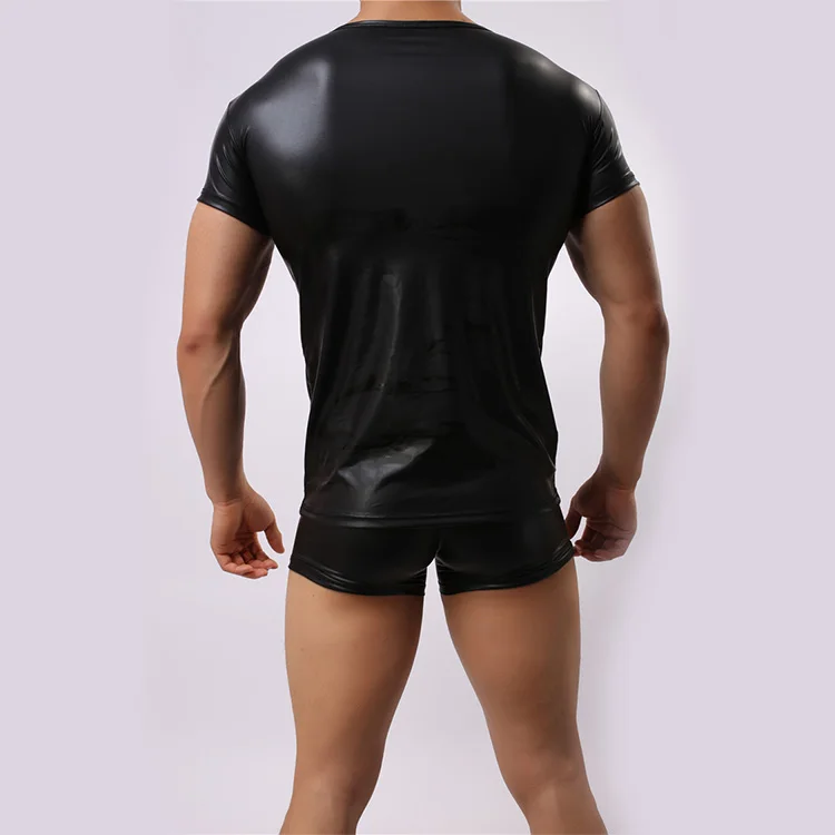 Men Sexy Leather Vest Corset Underwear Lingerie