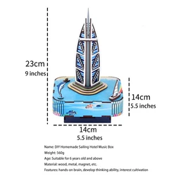 3D Wooden Puzzles Houses Kit Music Puzzles for Adults Teens Mechanical DIY Crafts for Kids Brain Teaser Puzzles Boys and Girls