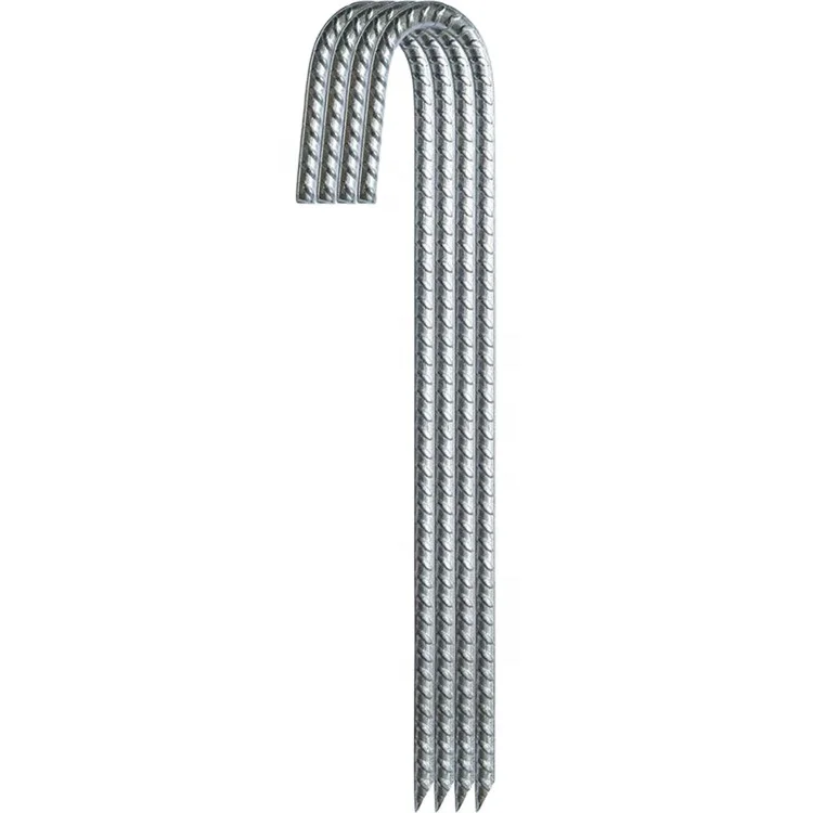 Оптовая продажа походный оцинкованный стальной заземляющий якорь J крюк арматура колышки для палатки