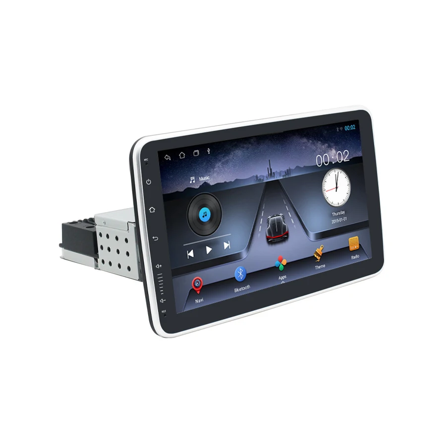 Single 1 DIN 10 Inch Universal Car Radio Stereo Rotation Touch Screen WIFI GPS Car Android Player