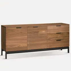 Hot sale new design high quality sideboard walnut veneer cabinet for dining room furniture