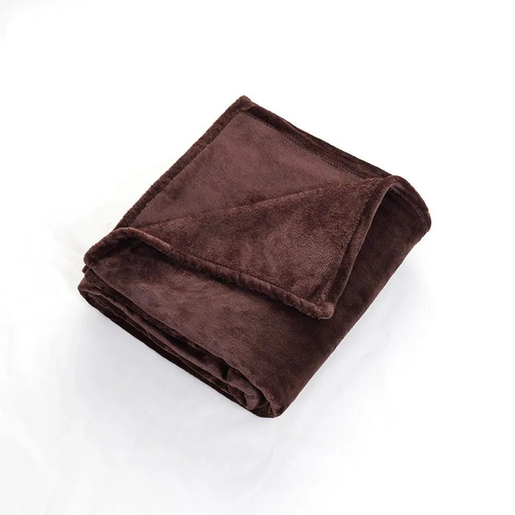 Одеяло для кровати из микрофибры оптовая продажа дешевое однотонное фланелевое одеяло