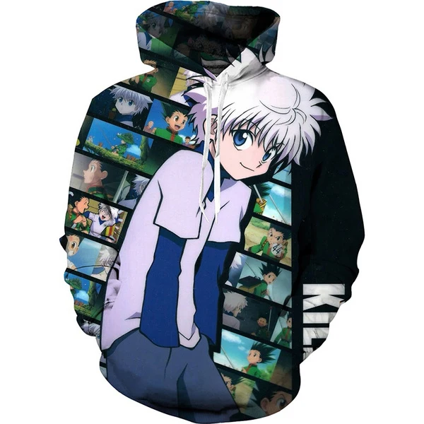 Custom Digital Printing Anime Hoodies Latest Design Hunter Comic Sweater Hoodie hunter x hunter hoodie