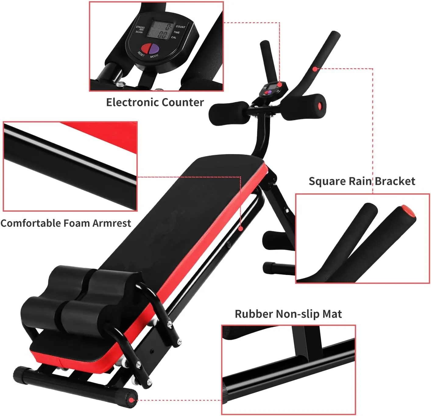 WellShow Sport Ab Workout Machine Abdominal Ab Core Toner Vertical Shaper Fitness Equipment