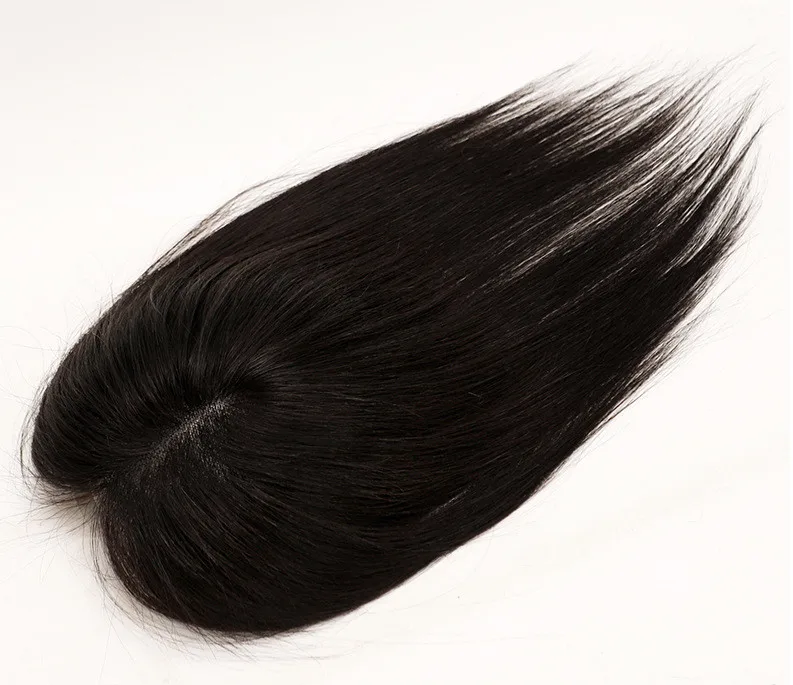 ZP LONGFOR Wholesale popular real hair top light cover white hair woman replacement topper