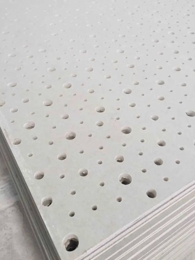 12mm  Acoustic gypsum Panel plasterboard Perforated acoustic panel 12X12mm Square hole