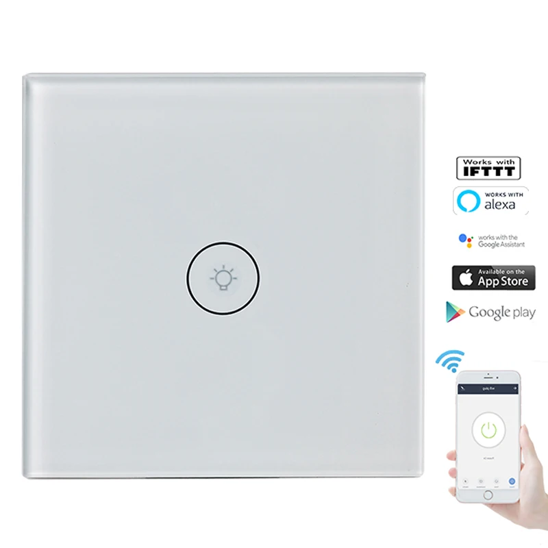 Wireless Smart Home Kit DIY Kit led control light OEM Switch Tuya APP UK standard wifi smart switch