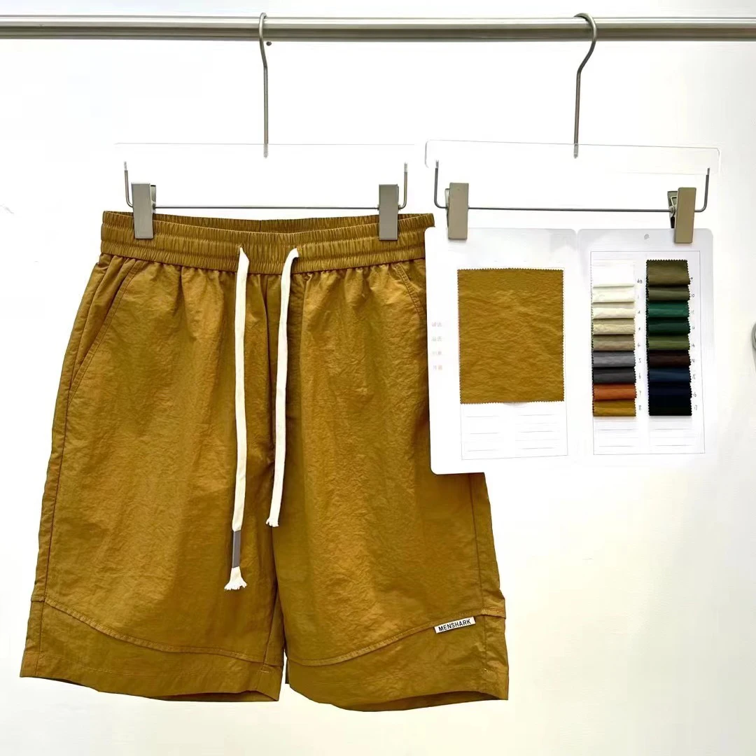 Crinkle nylon taslan Plain Dyed woven slubbed jacquard waterproof short jacket Polyamide fabric, outdoor wear cloth