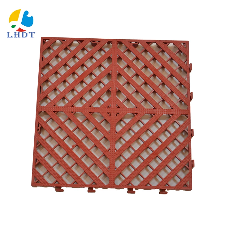 PP 4s Showroom Splice Floor Tile Modular PP Garage Non-Slip Drainage Interlocking Floor Mat 400*400*30