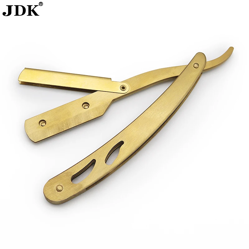 JDK 2024 Factory Price 1pc Shaving Straight Razor Metal Handle Razor with Custom Logo