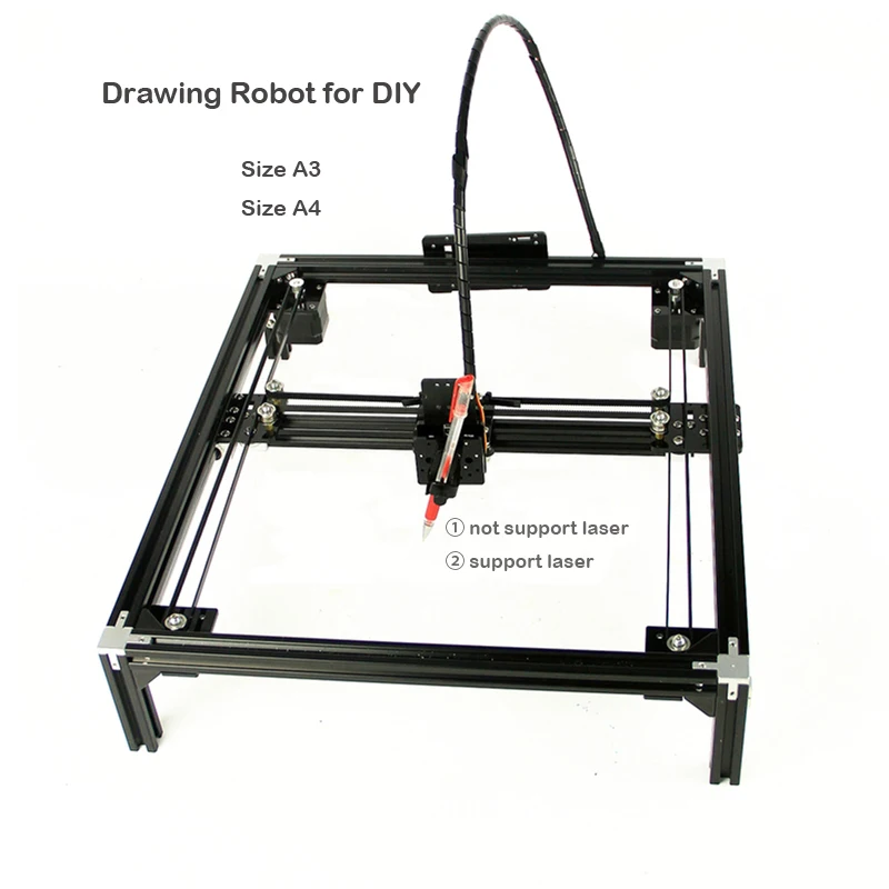 LY Drawing Robot for DIY Use A3 A4 Engraving Area Frame Plotter Robot Kit for Drawing Writing Optional Support Laser