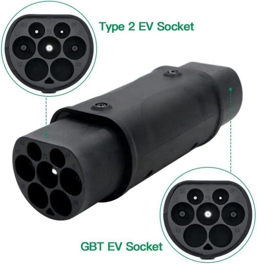 Type 2 to GB/T EV Charger Adaptor IEC 62196 to GB/T China Standard EV Charger Converter Adapter