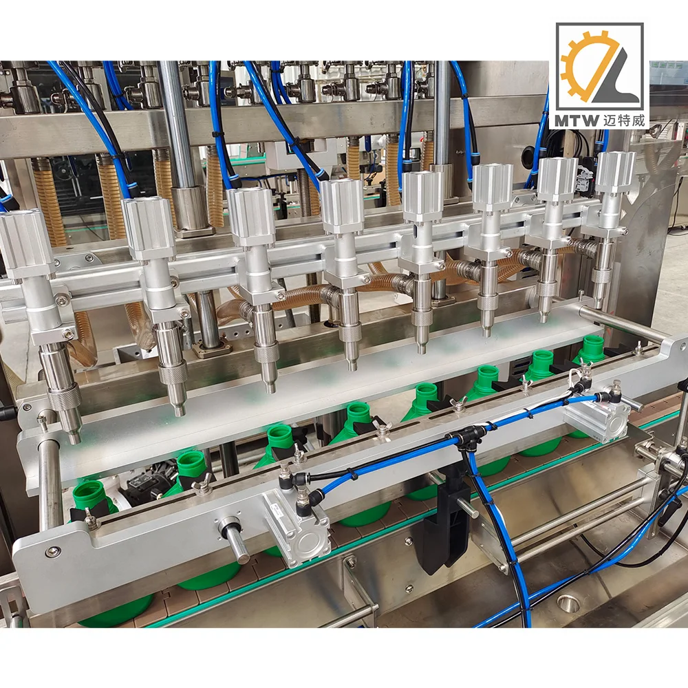 MTW Professional Manufacturer automatic plant fertilizer 8 head overflow bottling filling machine