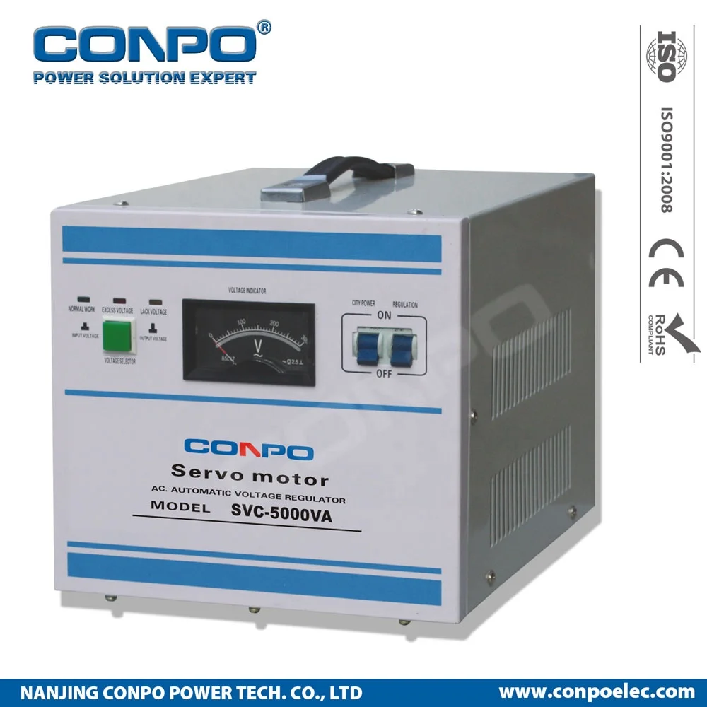 SVC-2000VA(new) 2KVA Single Phase Servomotor-type high accuracy AC Automatic Voltage stabilizer regulator AVR 220V/110V, CE RoHS