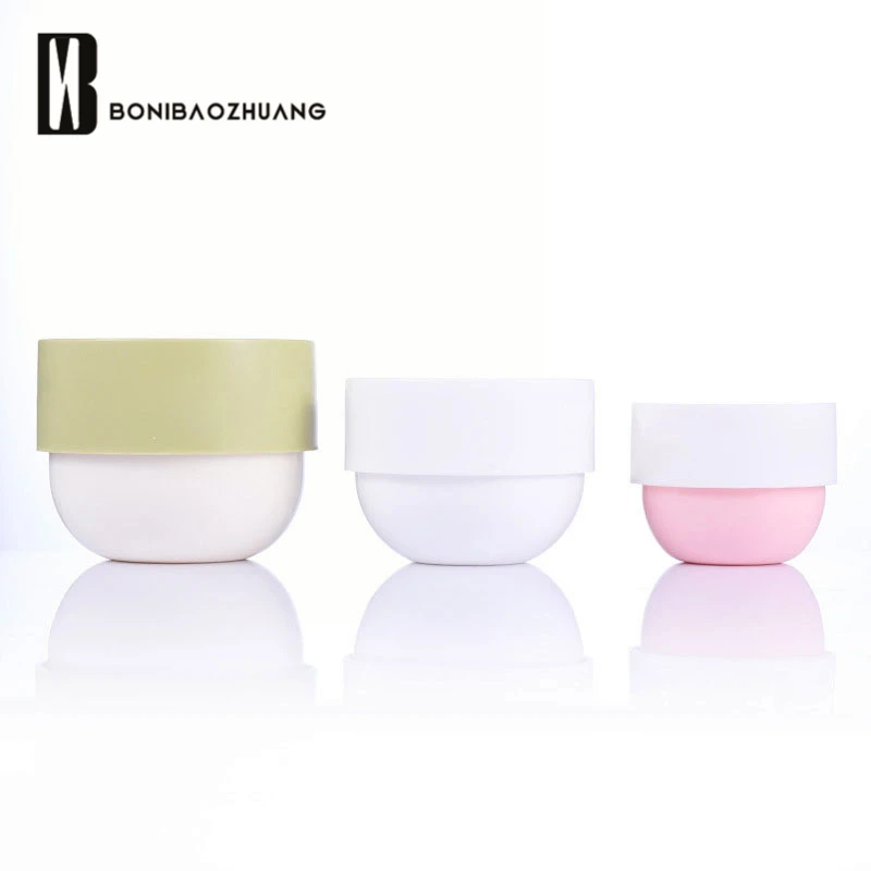 wholesale colorful bowl shape 75g 100g 150g 250g PP plastic body cream cosmetic jar for cream