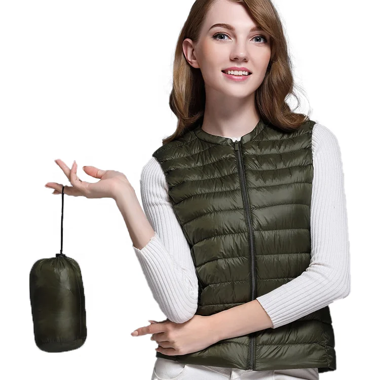 
Factory direct fashion winter plus size sleeveless waistcoat padded women down vests 