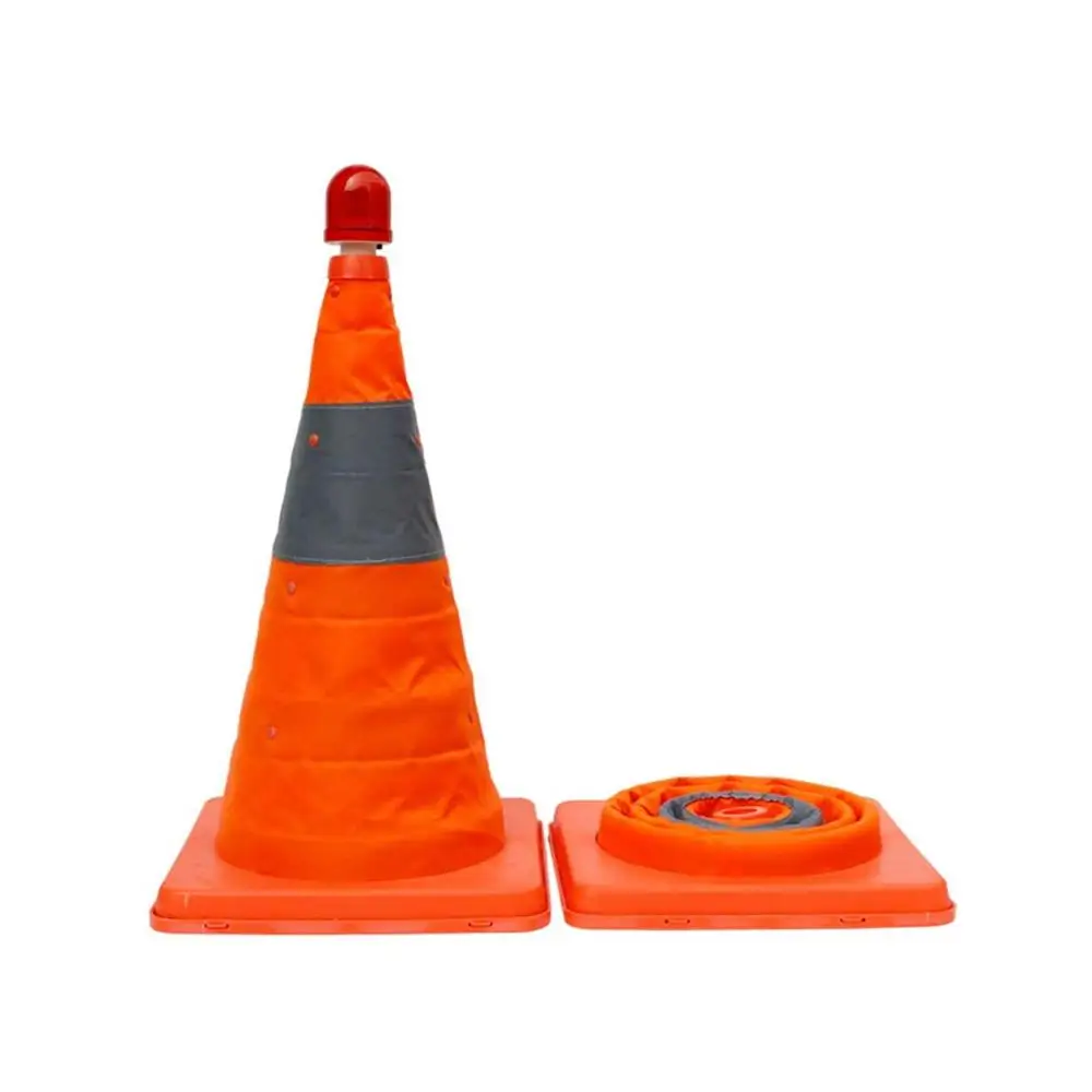 Night Working Safety Warning LED Foldable Traffic Cone Collapsible Retractable Road cone CAUTION