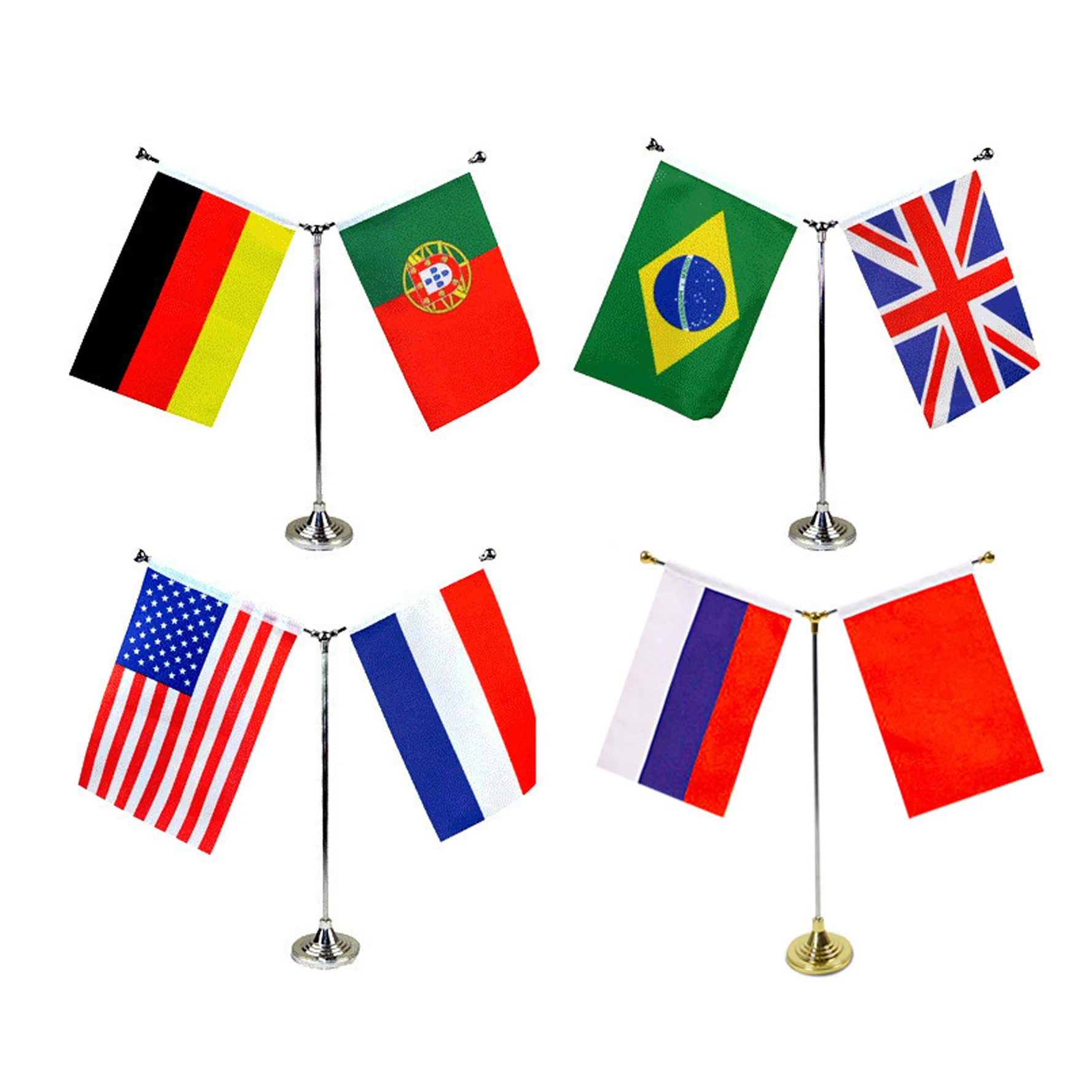 Iran Flag National Flag with Fringe tassels satin material embroidered table desk flag