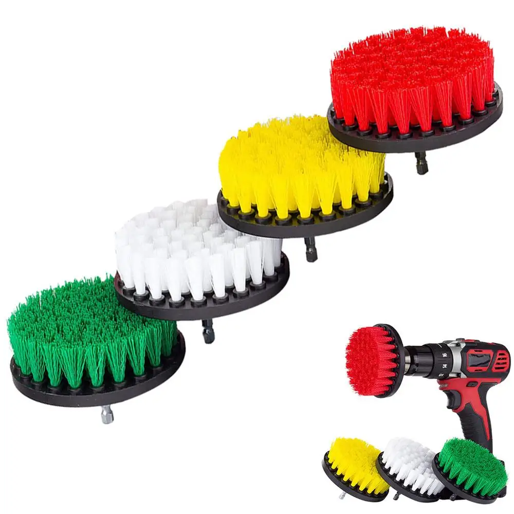 
12 Piece Drill Brush Scrub Pads Power Scrubber Cleaning Kit All Purpose Cleaner Scrubbing Cordless Drill for Cleaning Pool 