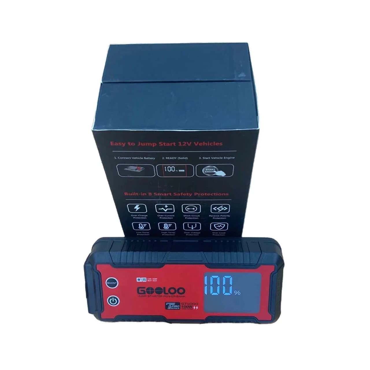 Бустер бензинового дизельного двигателя GOOLOO GT4000S, аварийное пусковое устройство, пиковый ток 4000 А, автомобильное пусковое устройство