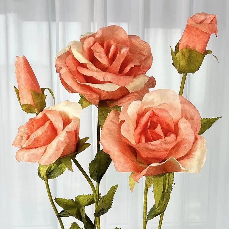 Горячая Распродажа автоматическое открытие и закрытие искусственных цветов свадебные декоративные движущиеся розы искусственные растения для улицы