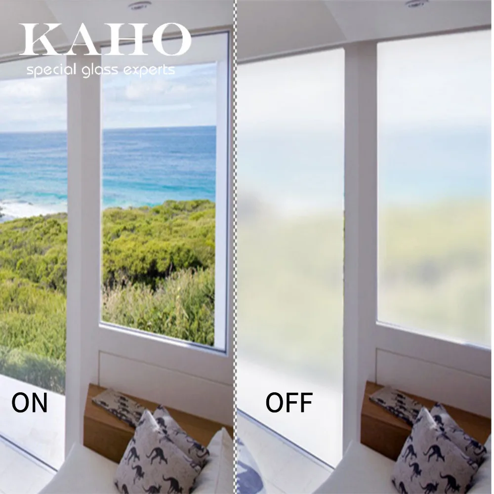 Electric Film Switch Glass Price , 4-9mm Tempered Switchable Smart Glass Cost Per Square Foot